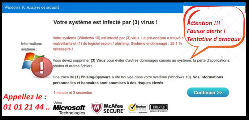 virus fausse alerte - informatique06 Nice